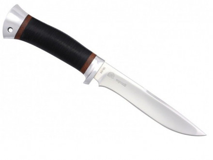 Охотничий нож Горностай (рукоять - кожа, алюминий)